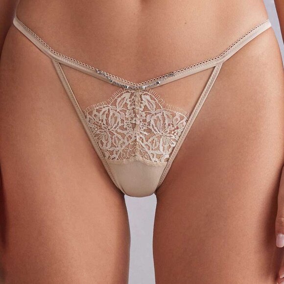 Sexy - Luxe String From Jennifer Lopez’s Intimates Collection in Beige - Picture 1 of 12